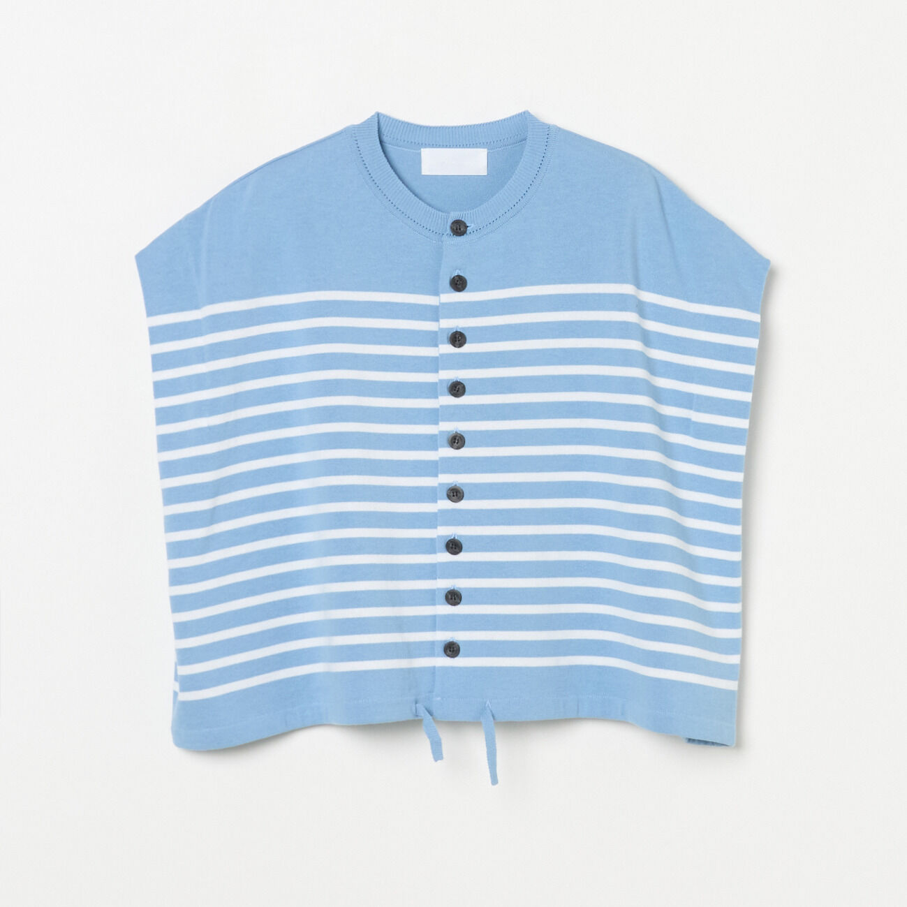  「uca Cool touch stripe vest CD」|ニット・セーター|スカイブルー