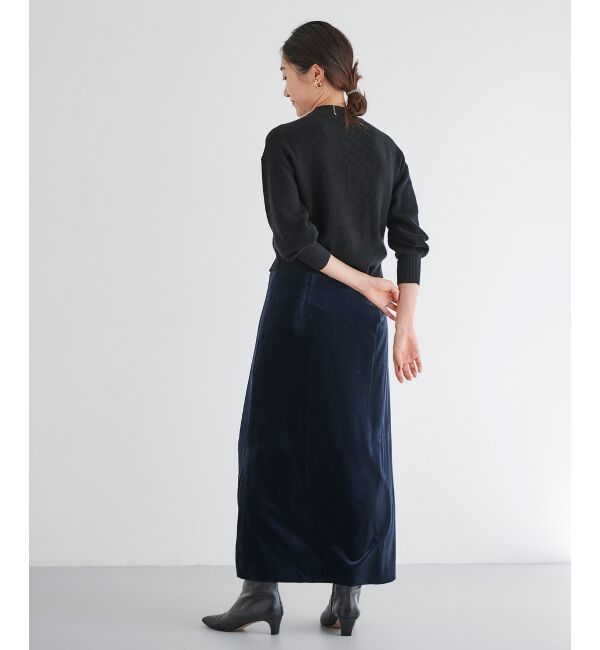 le.coeur blanc「ベロアサイドスリットスカート」|スカート|