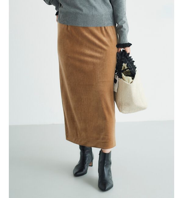le.coeur blanc「ベロアサイドスリットスカート」|スカート|