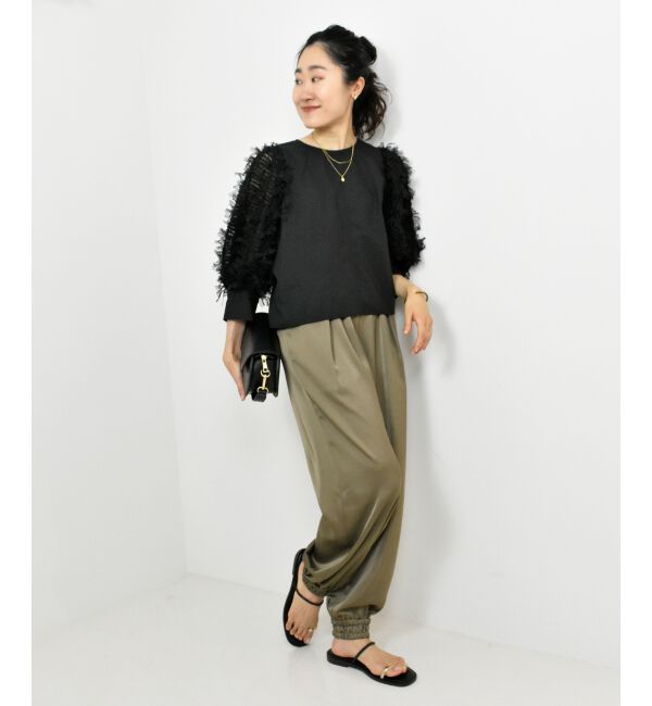  「TORRAZZO DONNA袖チュールブラウス」|シャツ・ブラウス|