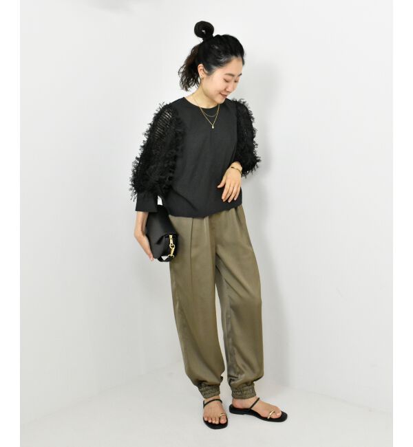  「TORRAZZO DONNA袖チュールブラウス」|シャツ・ブラウス|