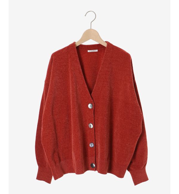  「モールヤーンVネックカーディガン」|カーディガン|