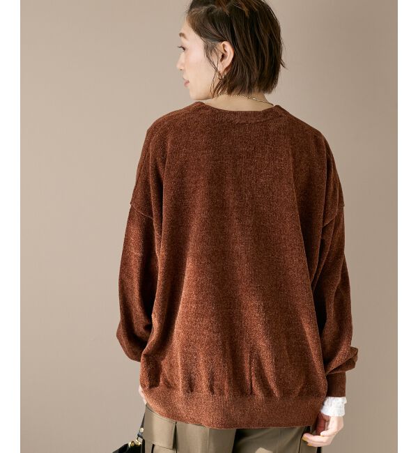  「モールヤーンVネックカーディガン」|カーディガン|