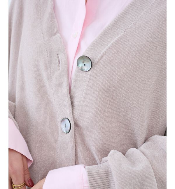  「モールヤーンVネックカーディガン」|カーディガン|