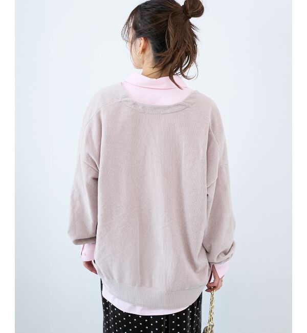  「モールヤーンVネックカーディガン」|カーディガン|