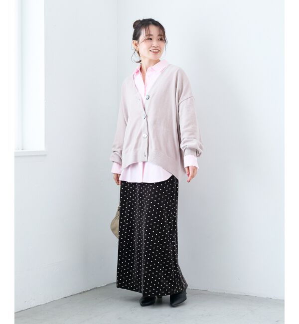  「モールヤーンVネックカーディガン」|カーディガン|