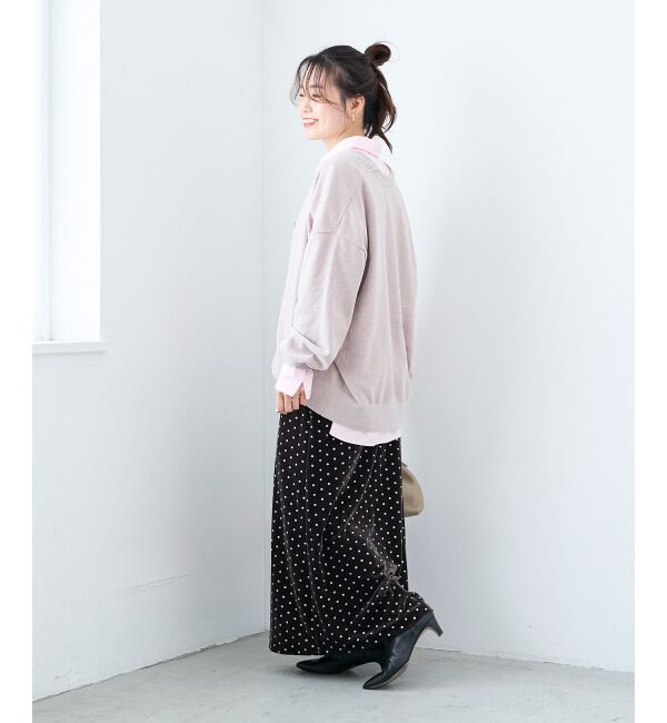  「モールヤーンVネックカーディガン」|カーディガン|