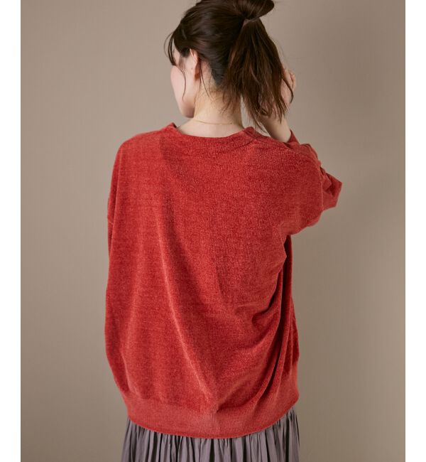  「モールヤーンVネックカーディガン」|カーディガン|