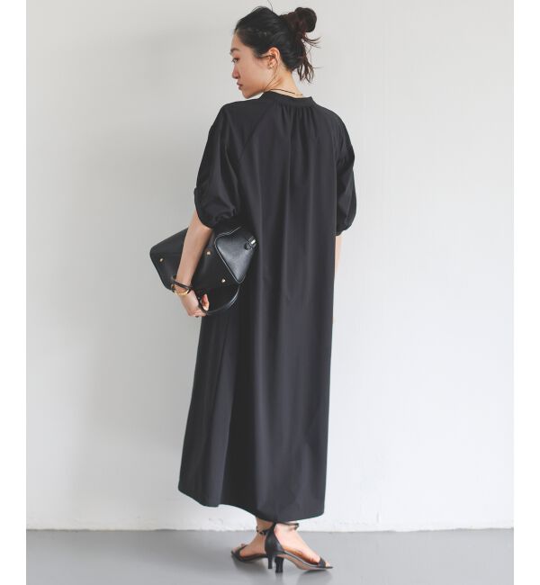  「ギャザースリーブスキッパーワンピース」|ワンピース|