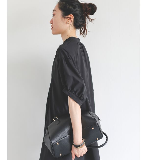  「ギャザースリーブスキッパーワンピース」|ワンピース|