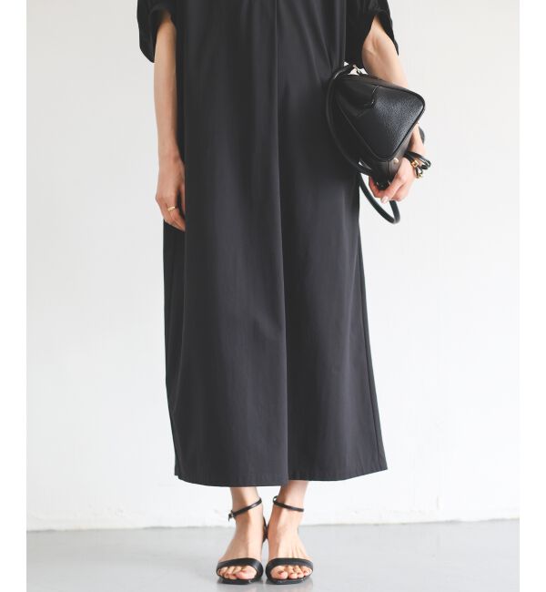  「ギャザースリーブスキッパーワンピース」|ワンピース|