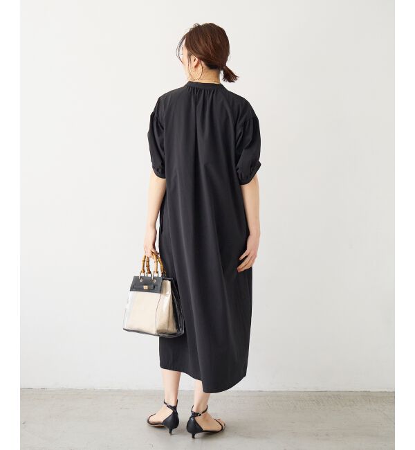  「ギャザースリーブスキッパーワンピース」|ワンピース|