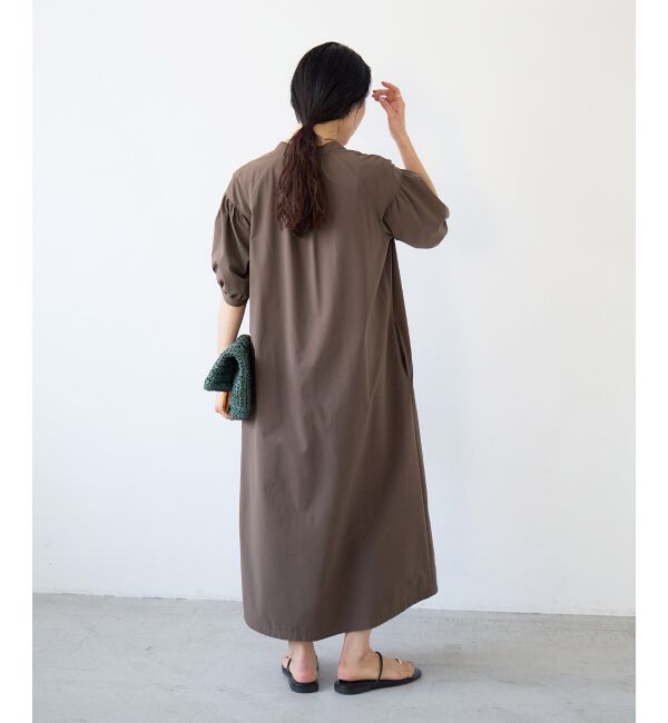  「ギャザースリーブスキッパーワンピース」|ワンピース|