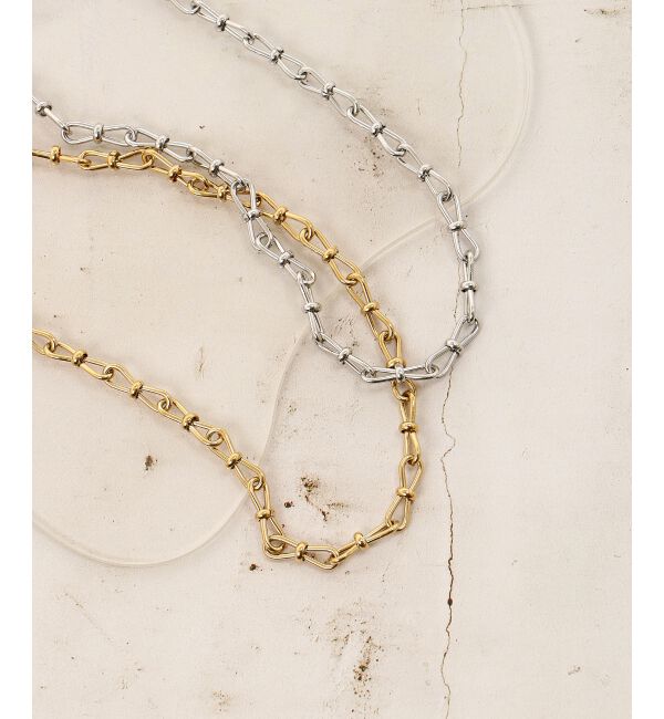  「ステンレスデザインチェーンネックレス」|ネックレス|シルバー