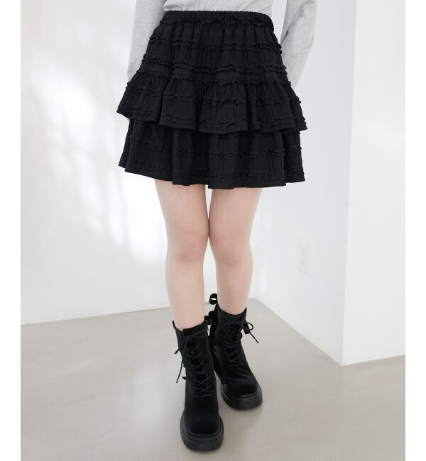 MAJESTICLEGON「カットレースフリルミニスカパン」|スカート|