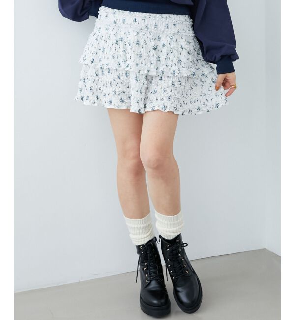 MAJESTICLEGON「カットレースフリルミニスカパン」|スカート|