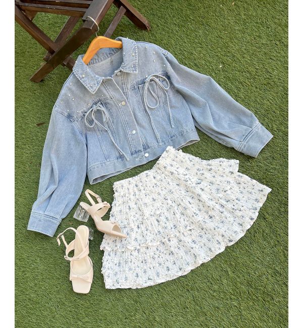 MAJESTICLEGON「カットレースフリルミニスカパン」|スカート|