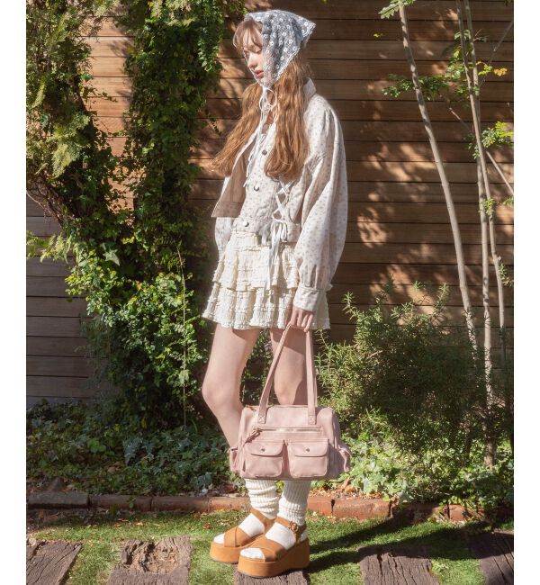 MAJESTICLEGON「カットレースフリルミニスカパン」|スカート|