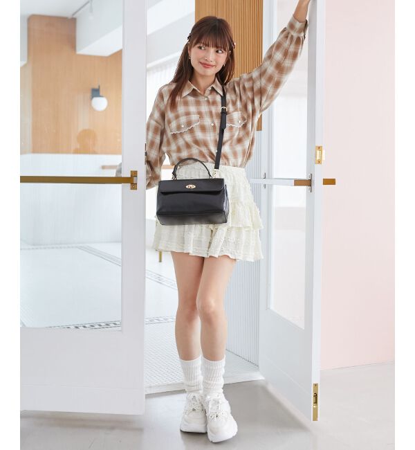 MAJESTICLEGON「カットレースフリルミニスカパン」|スカート|