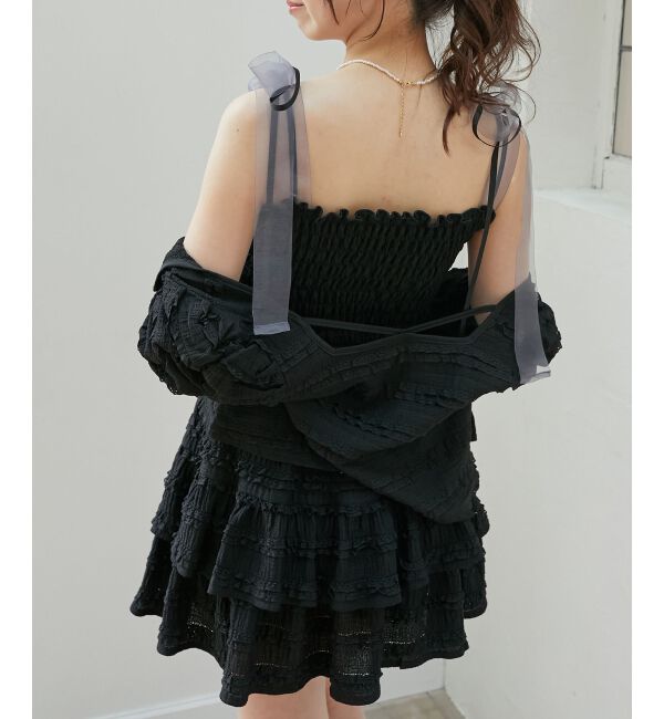 MAJESTICLEGON「カットレースフリルミニスカパン」|スカート|