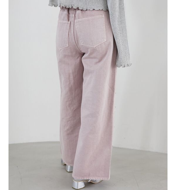 MAJESTICLEGON「リボンビジューデニムパンツ」|デニム|