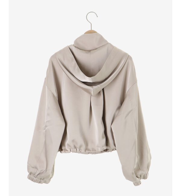  「サテンショートフードブルゾン」|ブルゾン・スタジャン|