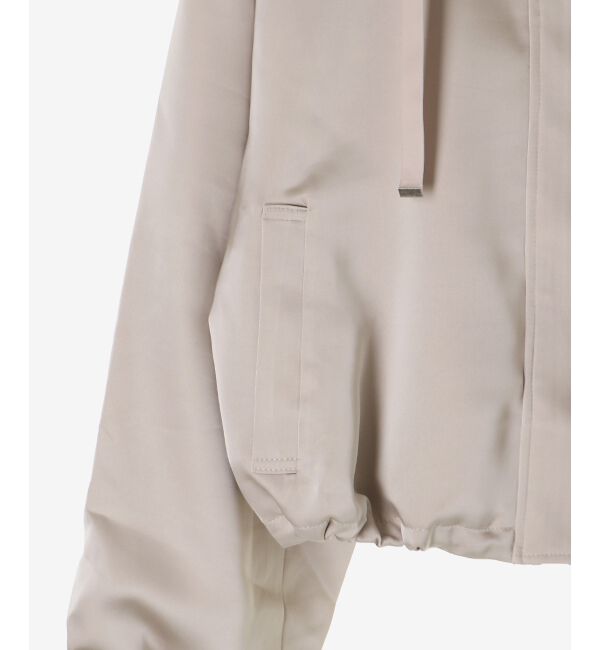  「サテンショートフードブルゾン」|ブルゾン・スタジャン|