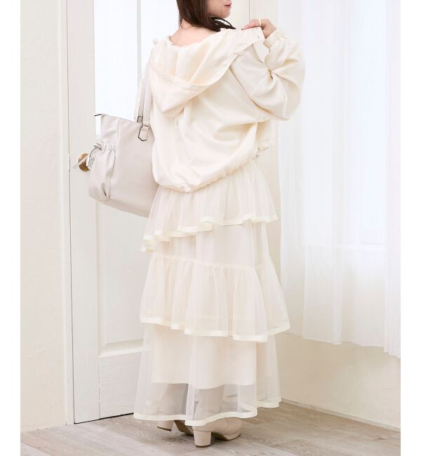  「サテンショートフードブルゾン」|ブルゾン・スタジャン|