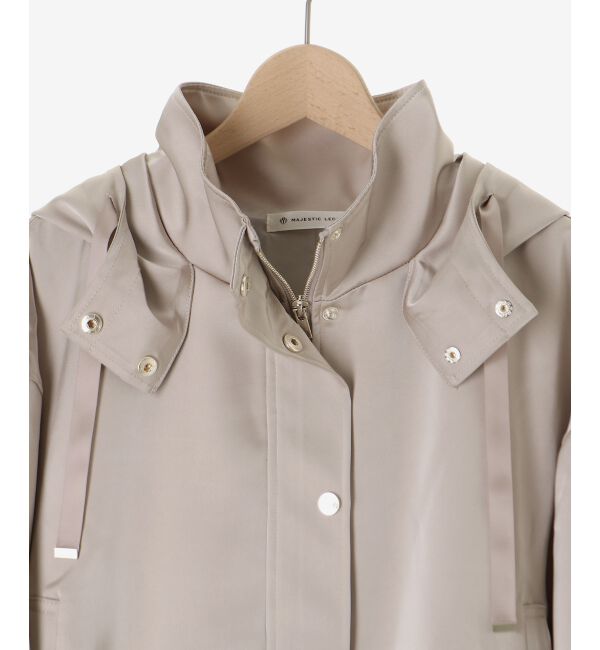  「サテンショートフードブルゾン」|ブルゾン・スタジャン|