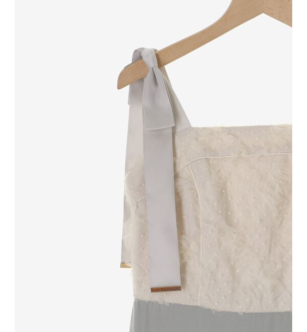  「肩リボンバイカラーマーメイドワンピ」|ワンピース|