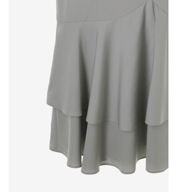  「肩リボンバイカラーマーメイドワンピ」|ワンピース|