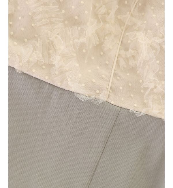  「肩リボンバイカラーマーメイドワンピ」|ワンピース|