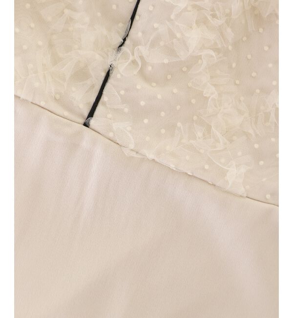  「肩リボンバイカラーマーメイドワンピ」|ワンピース|