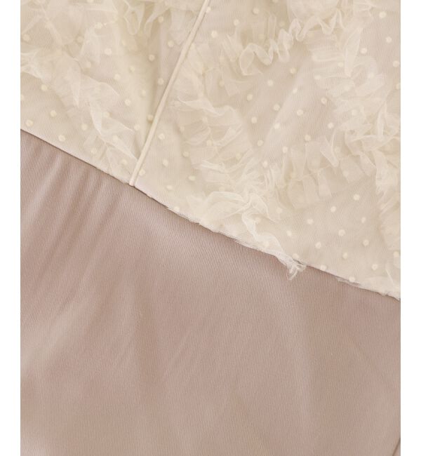  「肩リボンバイカラーマーメイドワンピ」|ワンピース|