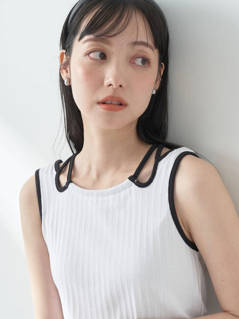 earth music&ecology「バッククロスタンクトップ」|インナー|