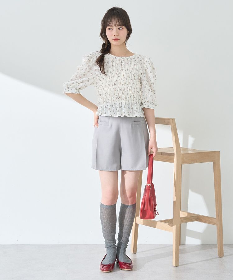 earth music&ecology「花柄ポコポコシャーリングトップス」|Tシャツ・カットソー|