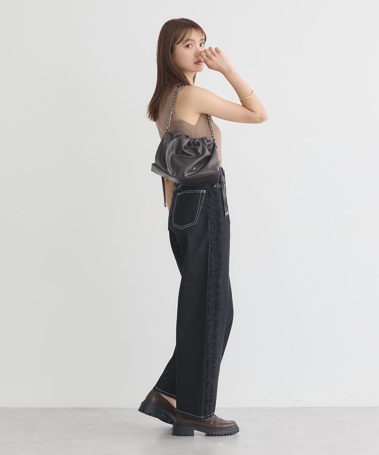 earth music&ecology「サイドチュールデニムパンツ」|デニム|
