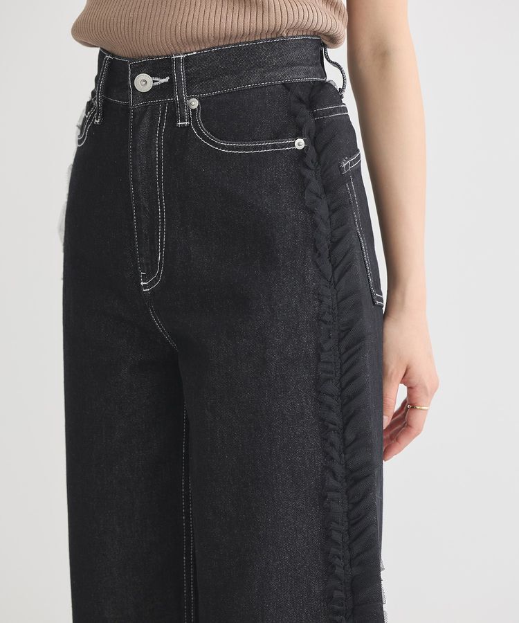 earth music&ecology「サイドチュールデニムパンツ」|デニム|