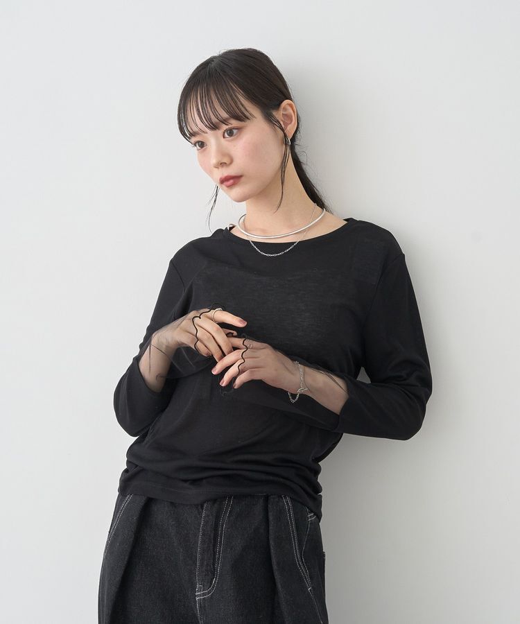 earth music&ecology「シアースリーブプルオーバー」|Tシャツ・カットソー|