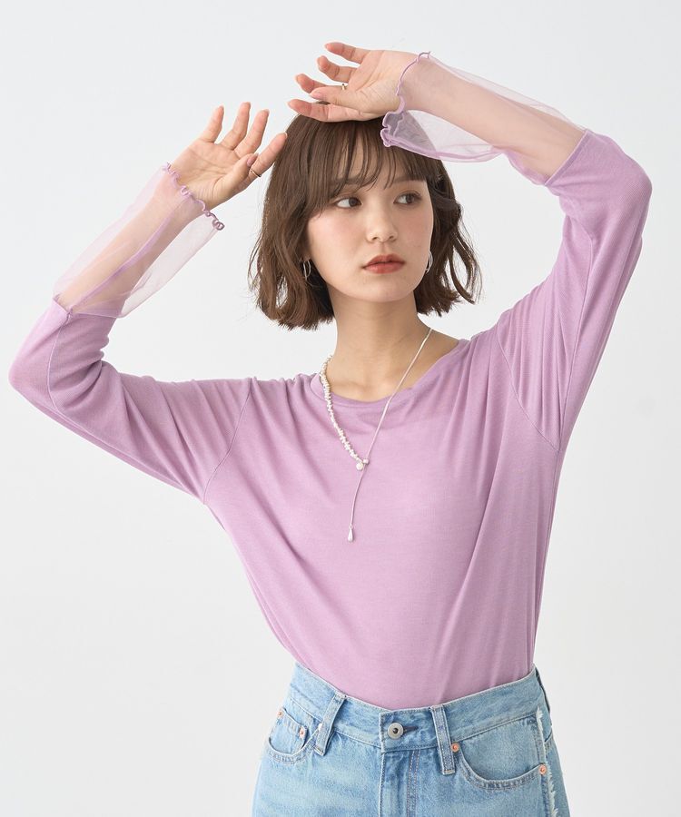 earth music&ecology「シアースリーブプルオーバー」|Tシャツ・カットソー|