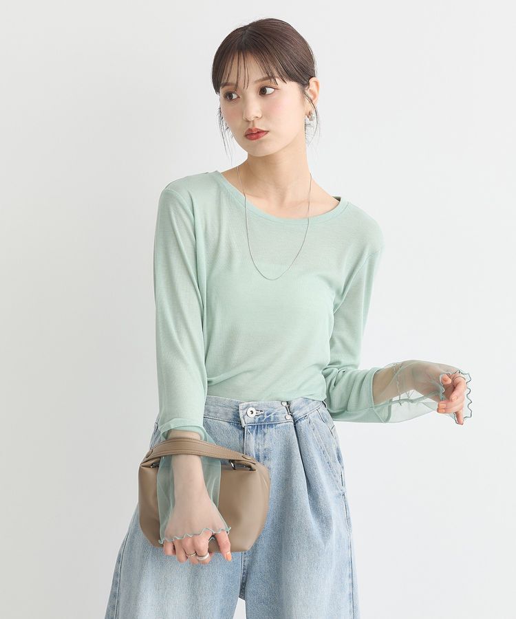 earth music&ecology「シアースリーブプルオーバー」|Tシャツ・カットソー|