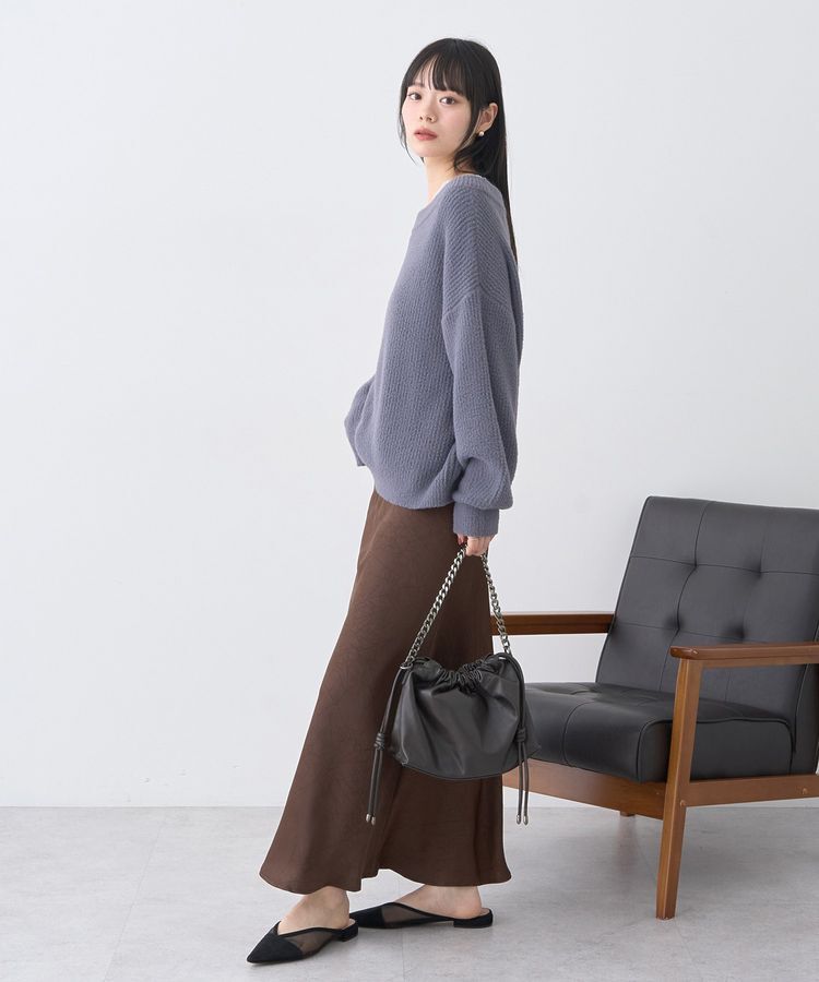 earth music&ecology「パウダーシャギー畦プルオーバー」|ニット・セーター|