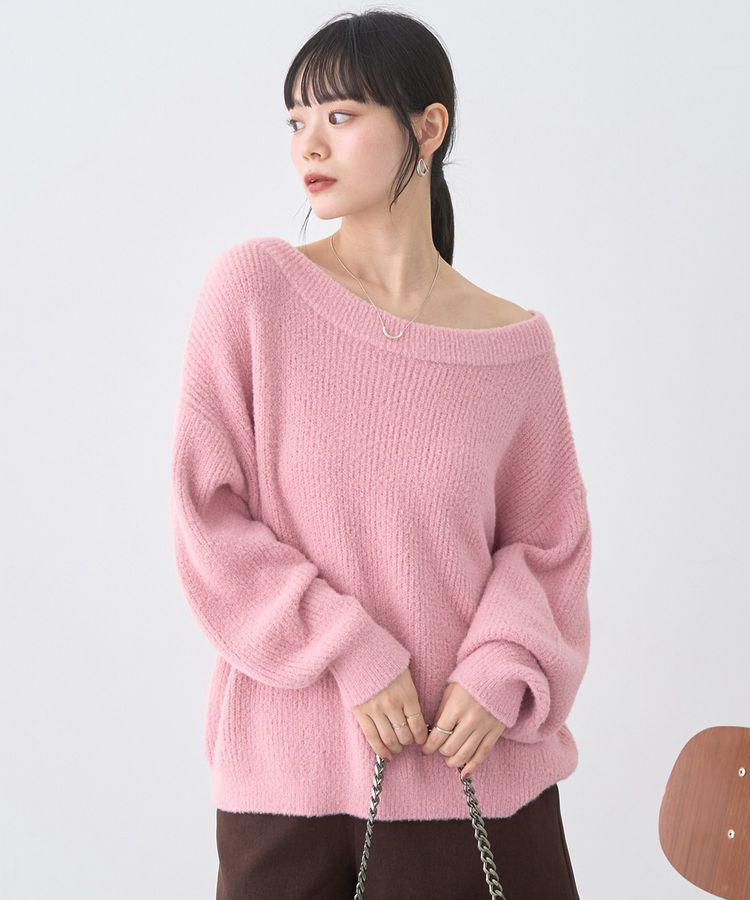 earth music&ecology「パウダーシャギー畦プルオーバー」|ニット・セーター|