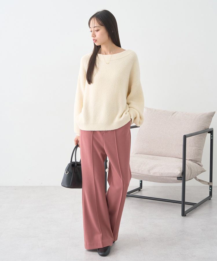 earth music&ecology「パウダーシャギー畦プルオーバー」|ニット・セーター|