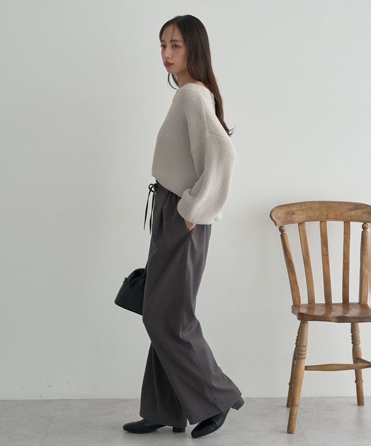 earth music&ecology「パウダーシャギー畦プルオーバー」|ニット・セーター|