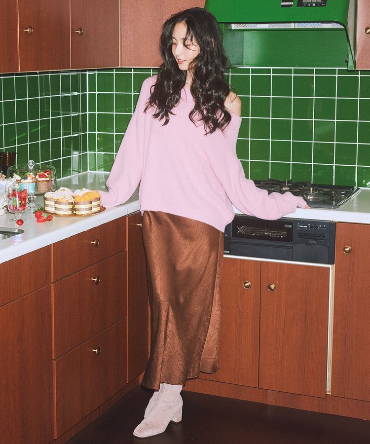 earth music&ecology「パウダーシャギー畦プルオーバー」|ニット・セーター|