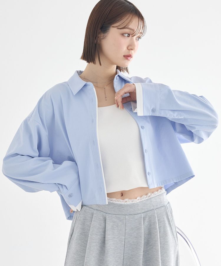 earth music&ecology「パイピングショートシャツ」|シャツ・ブラウス|