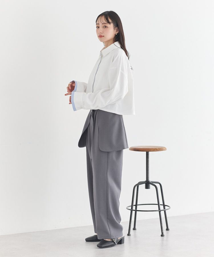 earth music&ecology「パイピングショートシャツ」|シャツ・ブラウス|