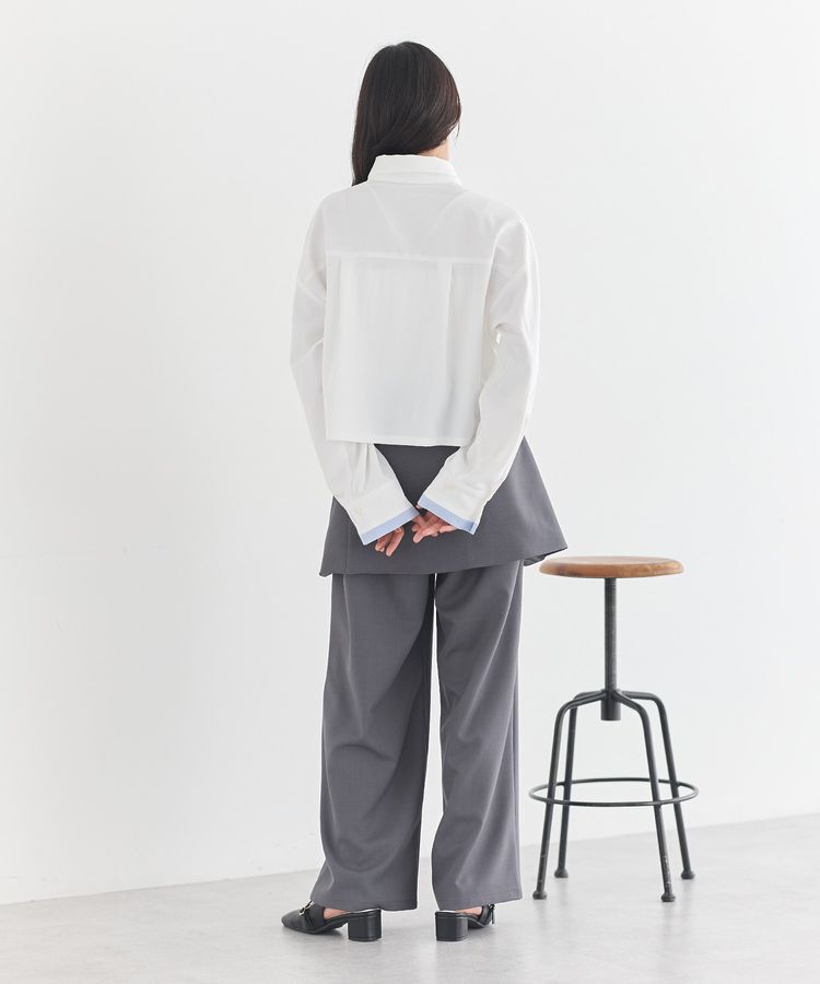 earth music&ecology「パイピングショートシャツ」|シャツ・ブラウス|