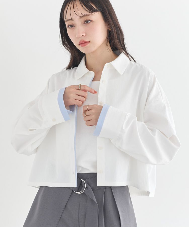 earth music&ecology「パイピングショートシャツ」|シャツ・ブラウス|